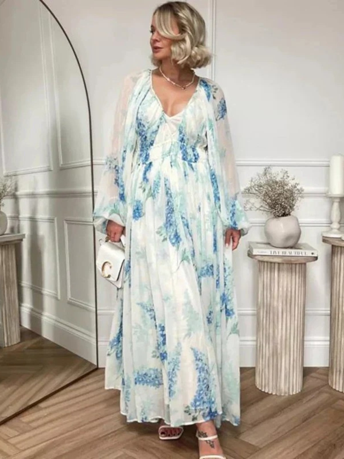 Nora – Blue Ocean Maxi Dress