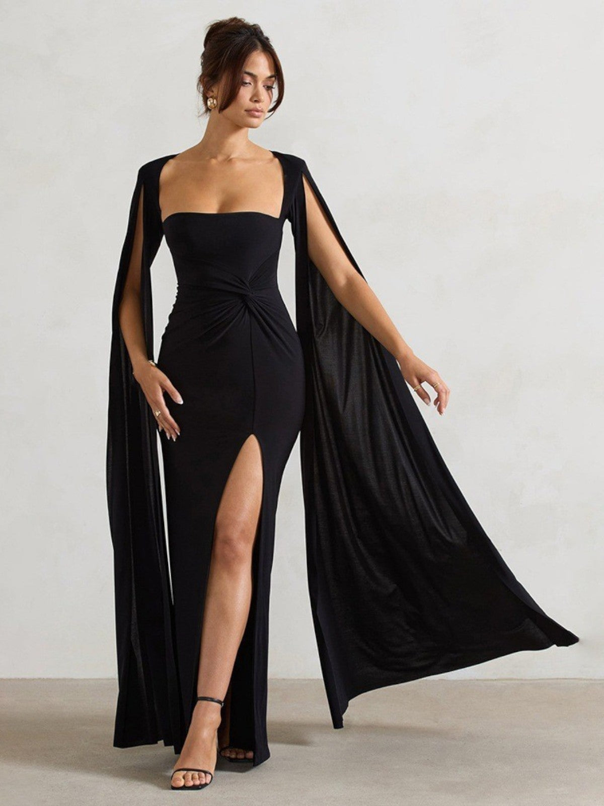 Valeria Cape Sleeve Evening Gown
