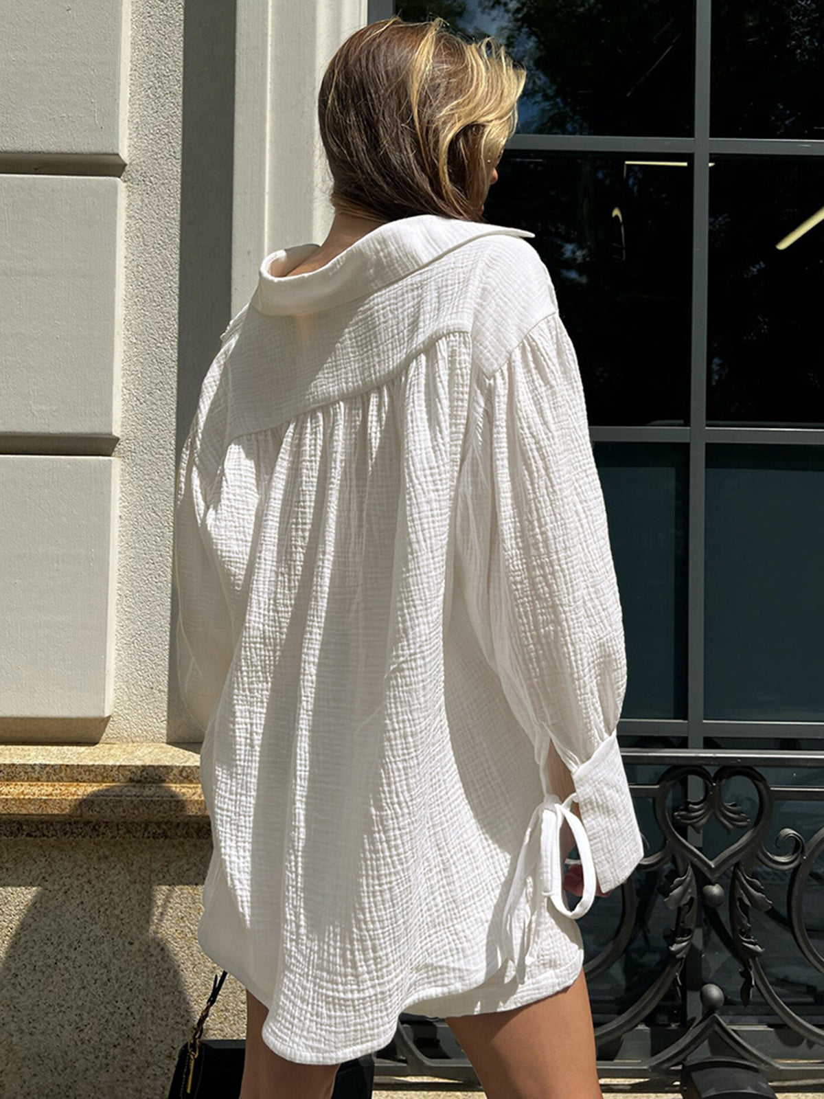 Lira Knotted Cotton Shorts Set