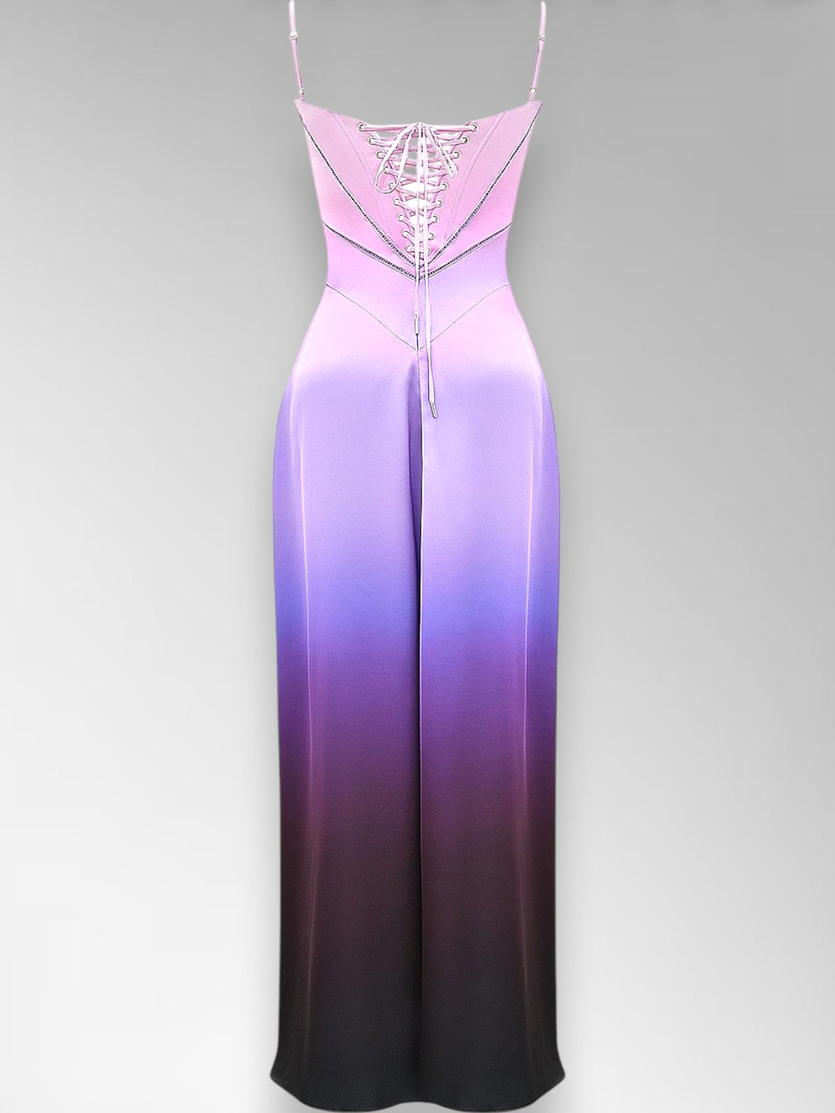 Samara Purple Lace Up Maxi Dress