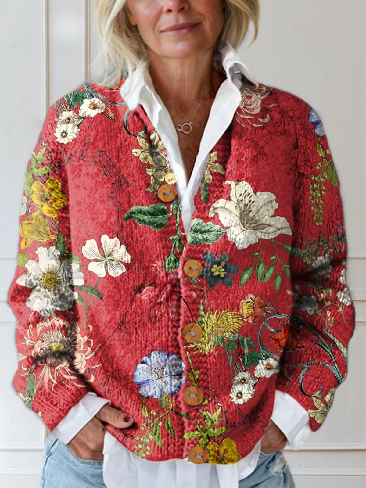 Rachel | Vintage Floral Cardigan Sweater