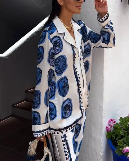 Ivy - Printed Silk Blend Two-Piece Set