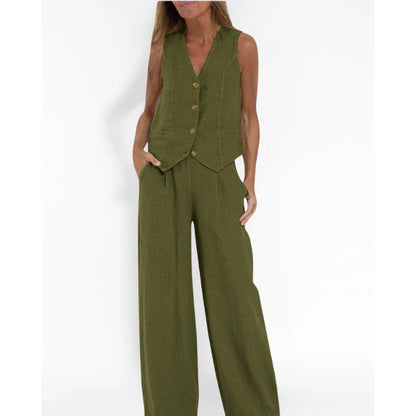 Felicity - Sleeveless Top & Trouser Set for Women