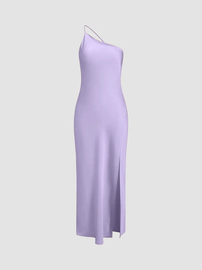 Celeste Moonlit Glam Satin Maxi Dress