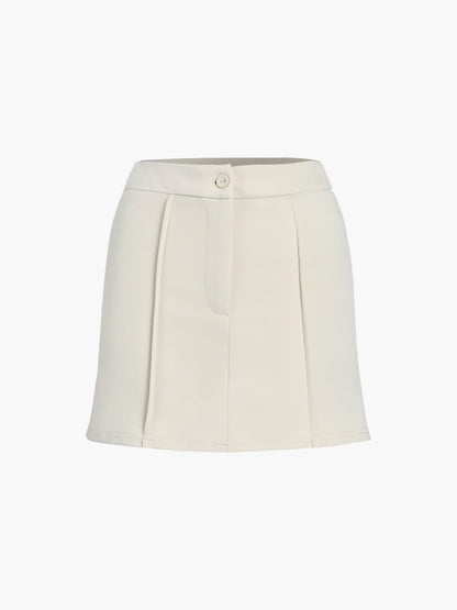 Elara Button-Up Halter Vest & Skirt Set