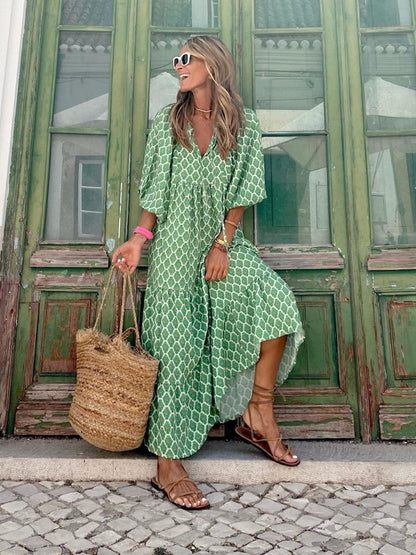 Luna Bohemian-Style Maxi Dress