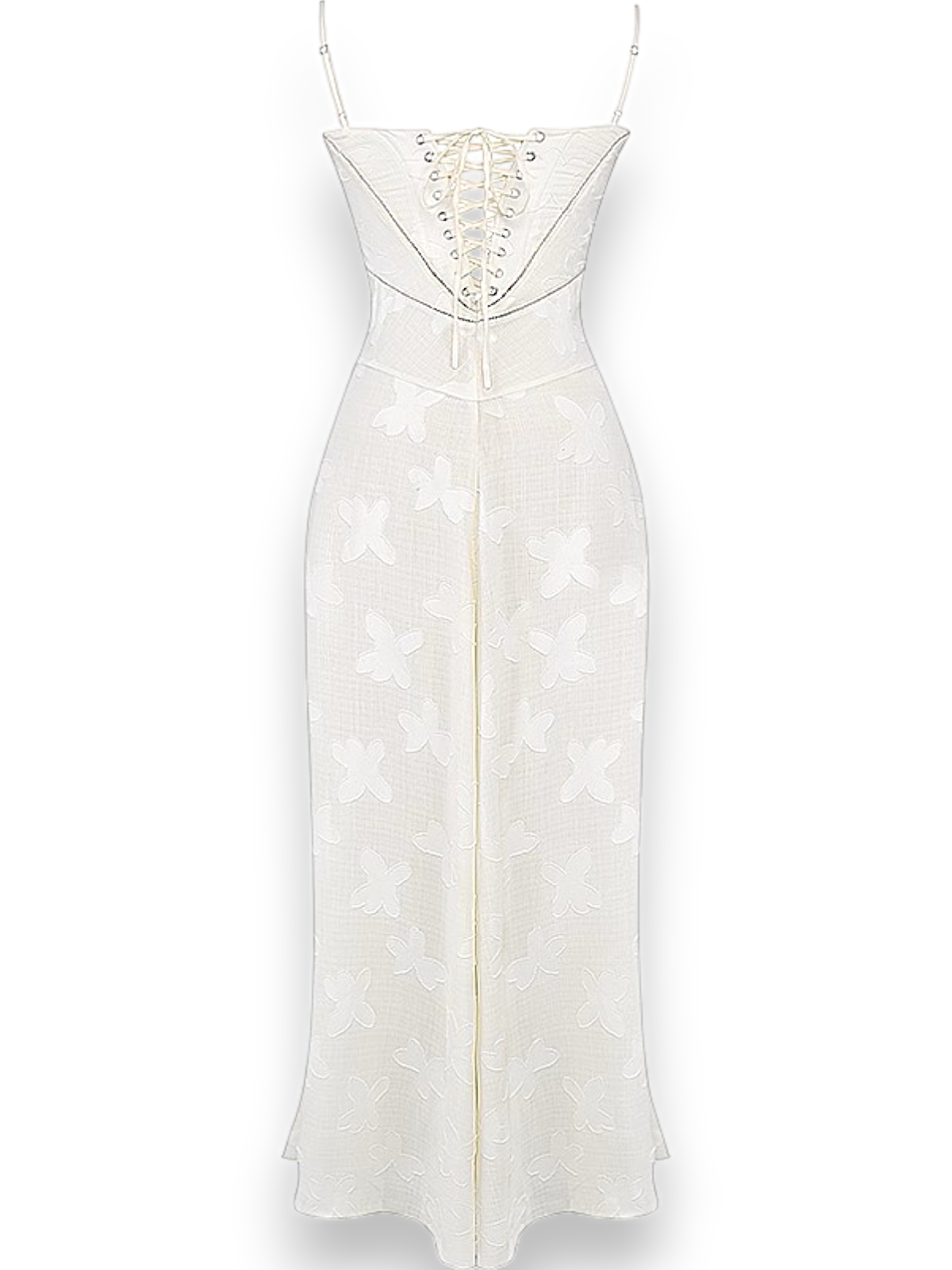 Amara Blossom White Floral Vintage Gown