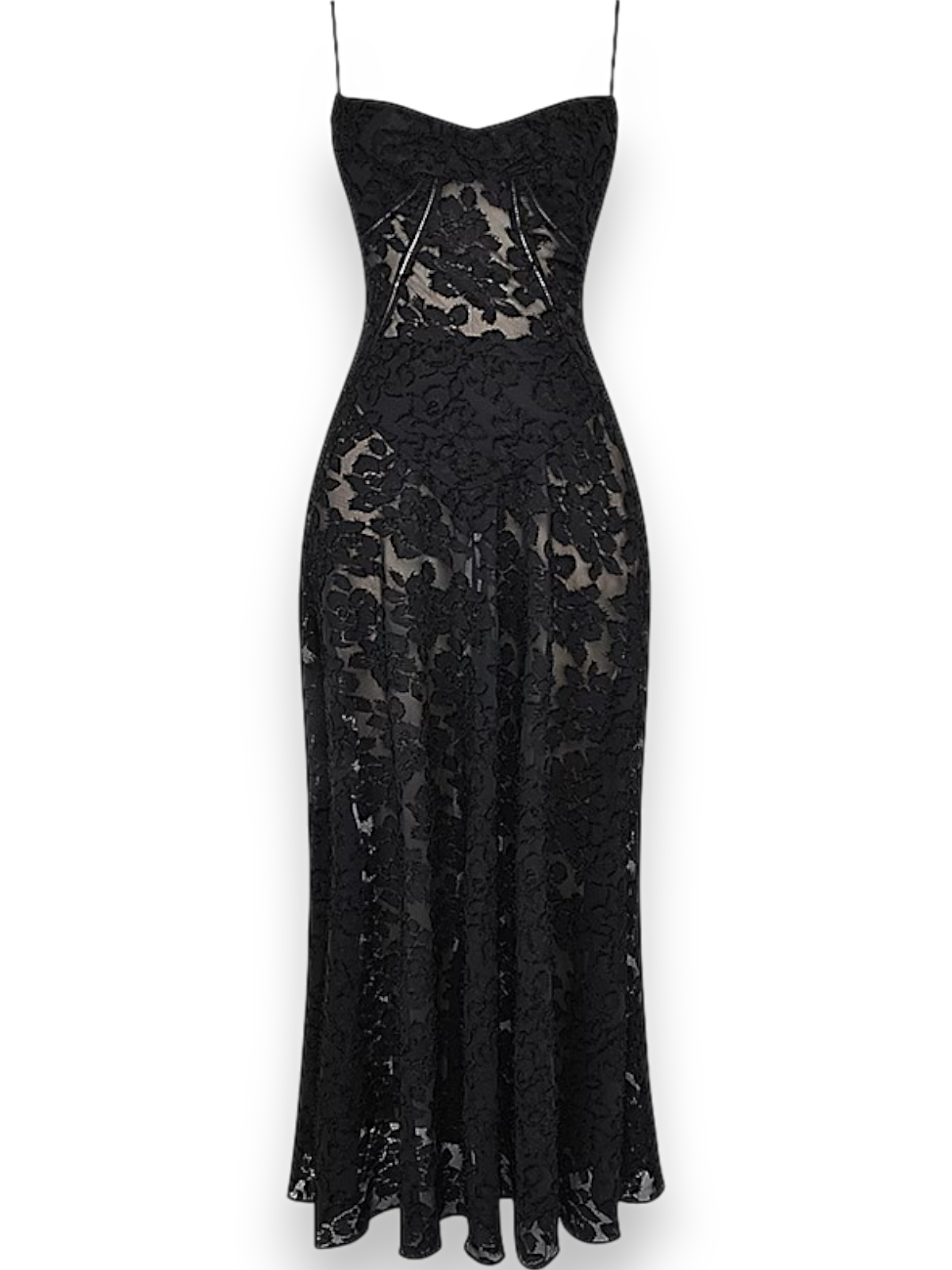 Amara Blossom Green Floral Vintage Gown