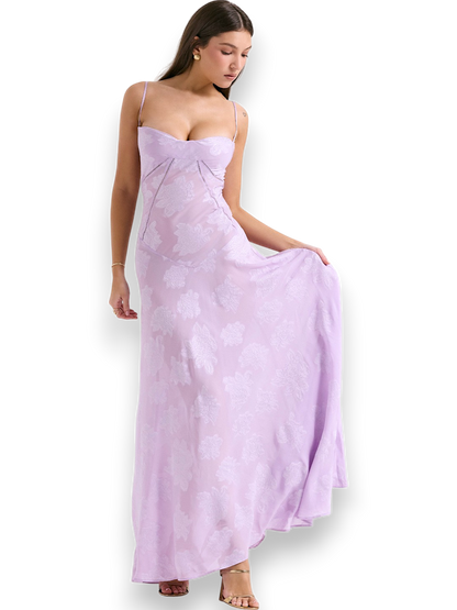 Amara Blossom Purple Floral Vintage Gown