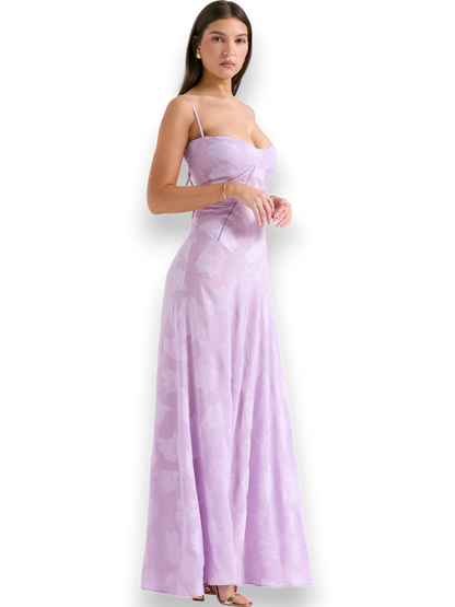 Amara Blossom Purple Floral Vintage Gown