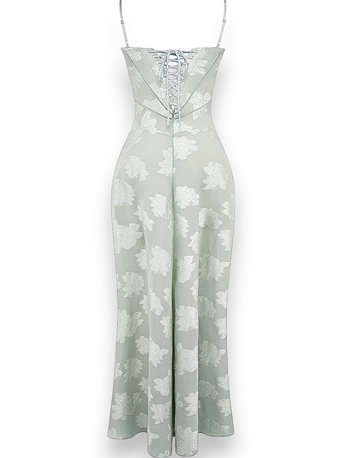 Amara Blossom White Floral Vintage Gown