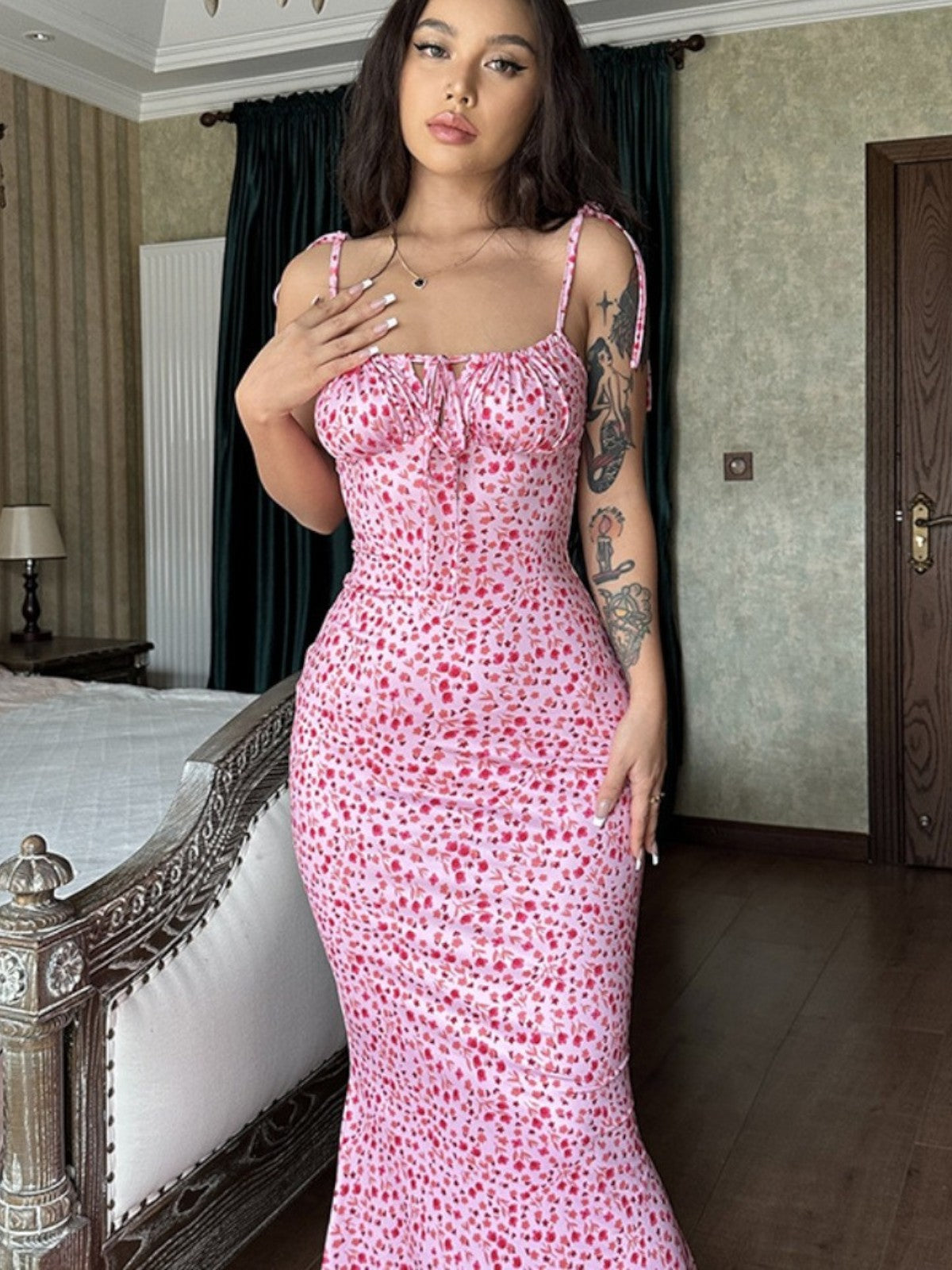 Willow Floral Cami Midi Dress