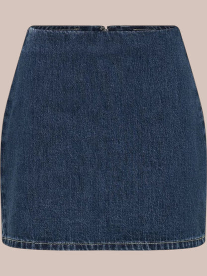 Marvelle Denim Button-Up Skirt Set