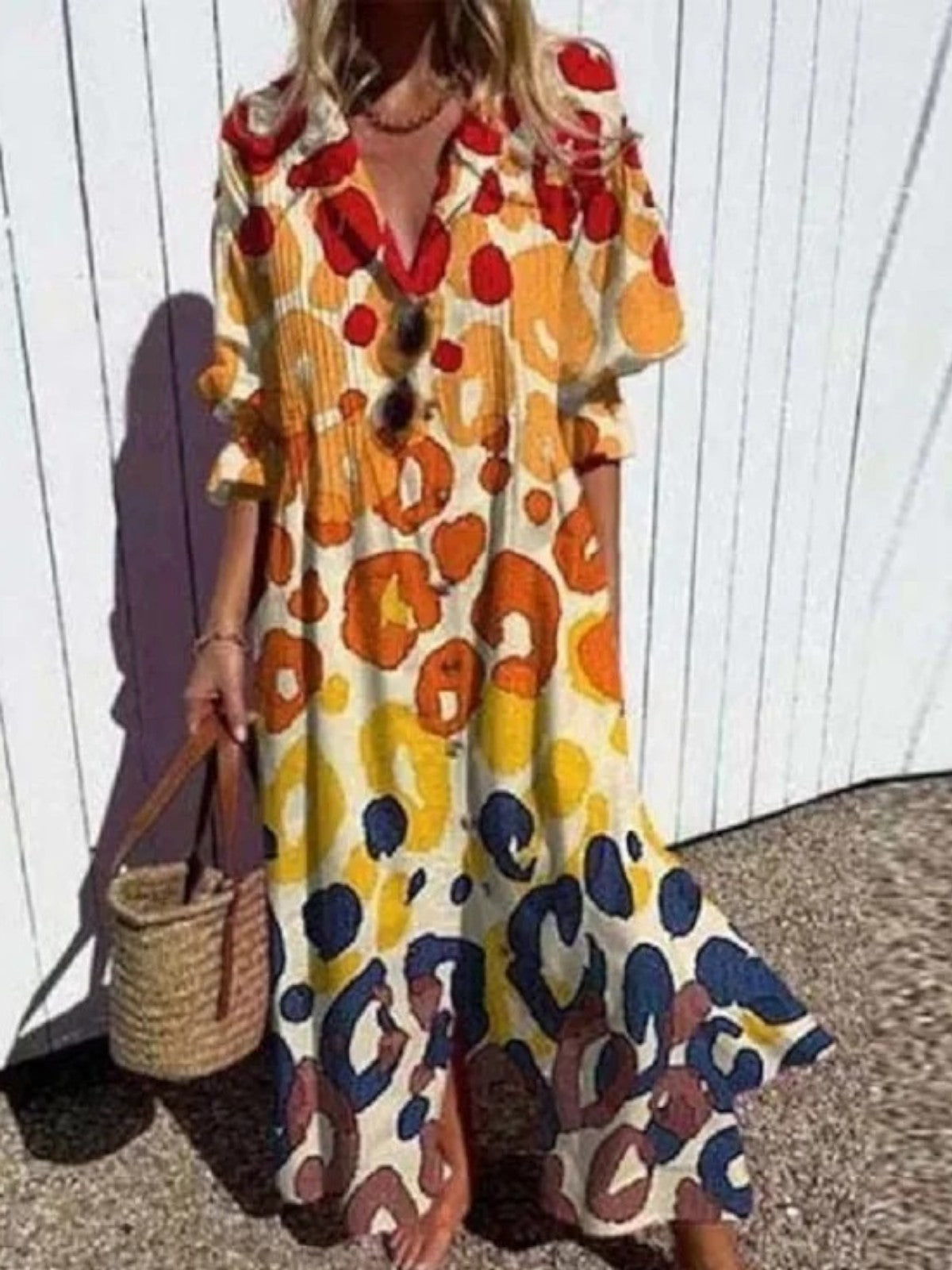 Cassidy - Boho Beauty Puff Sleeve Maxi Dress