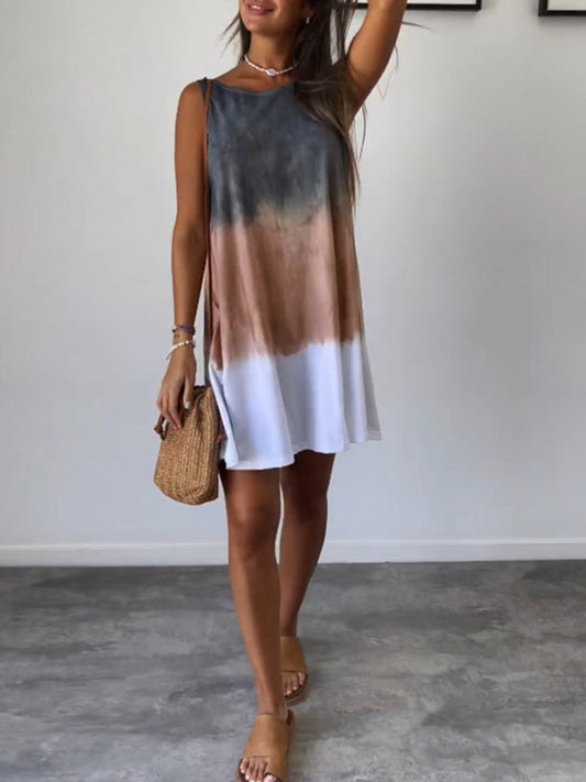 Josie - Gradient Tie Dye Print Mini Dress
