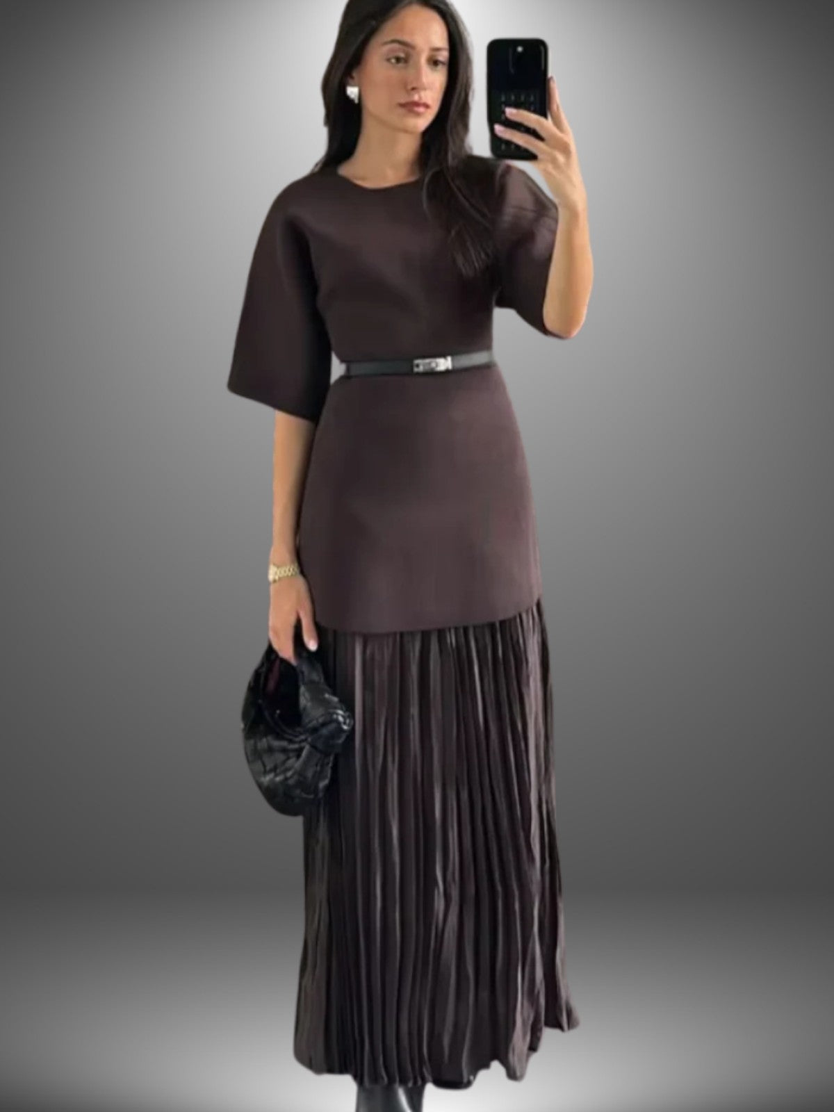 Anabella - Pleated Maxi Dress