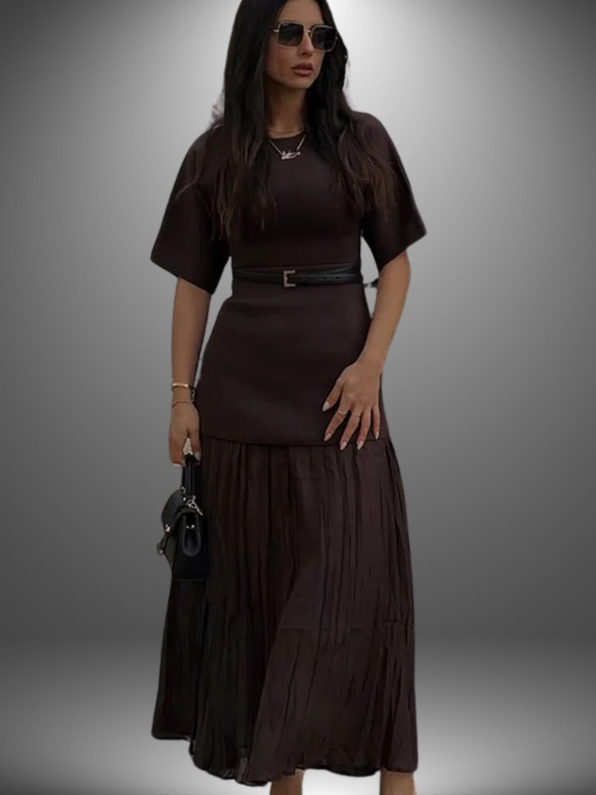 Anabella - Pleated Maxi Dress