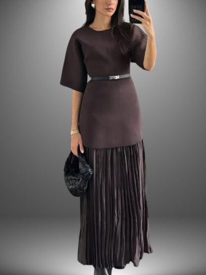 Anabella - Pleated Maxi Dress