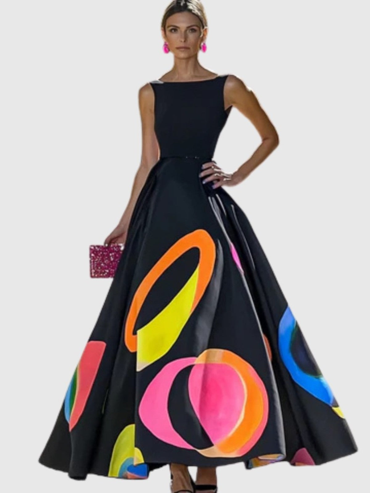 Anya - Colorful Hollow Out Bodycon Maxi Dress