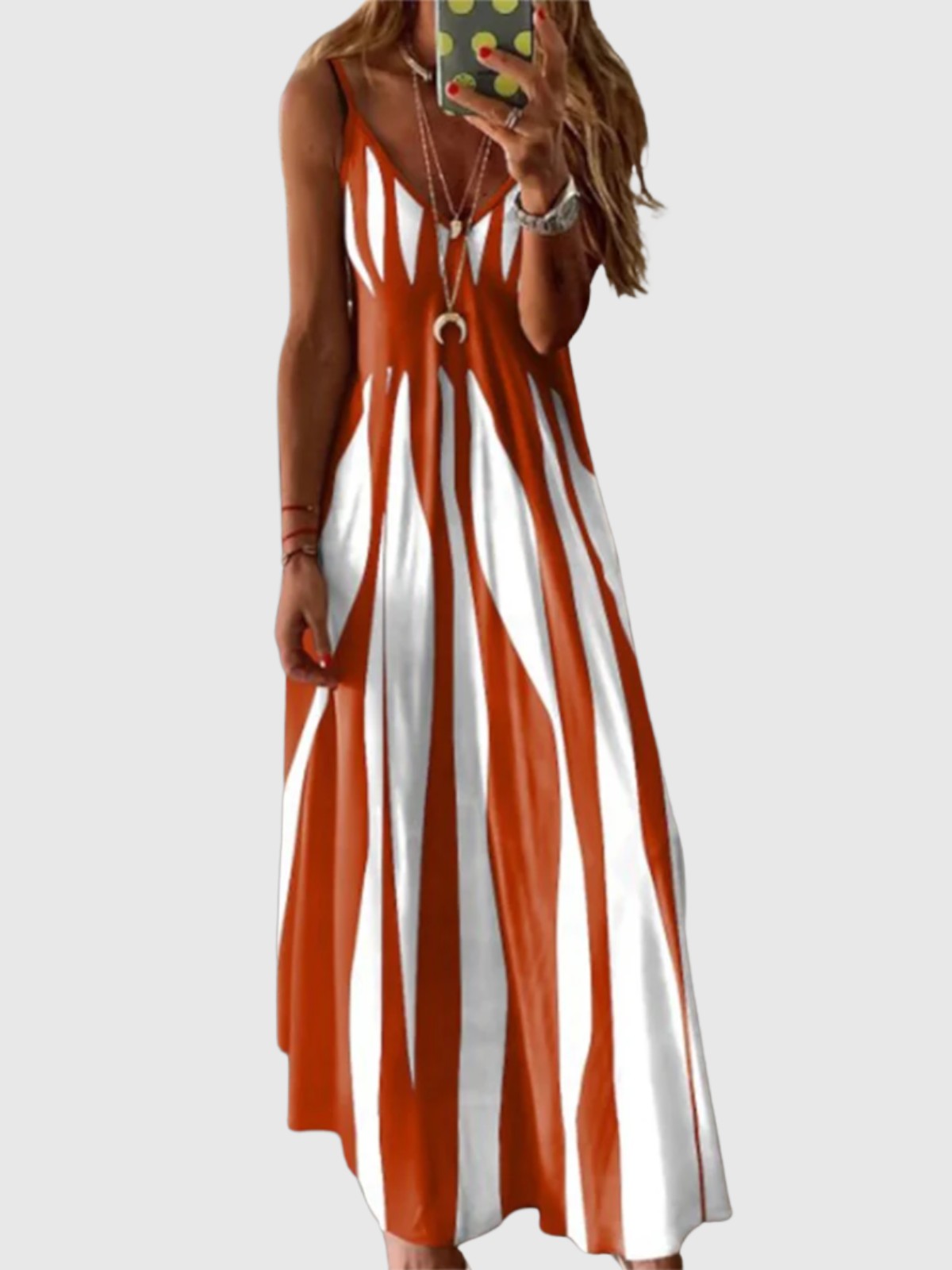 Ariella - Chic Sleeveless Striped Maxi Dress
