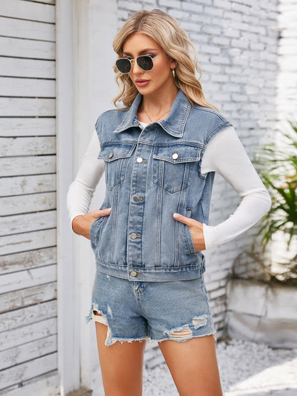 Victoria Classic Denim Vest Top