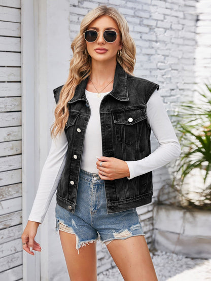 Victoria Classic Denim Vest Top