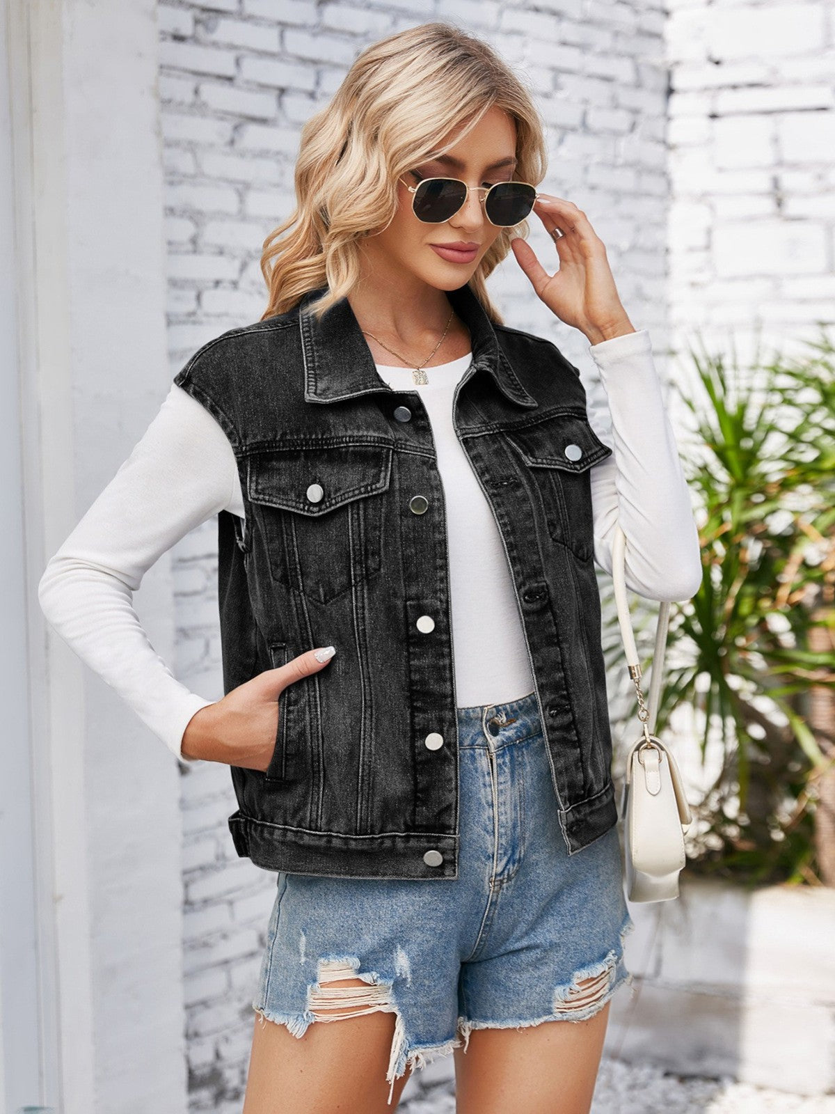 Victoria Classic Denim Vest Top