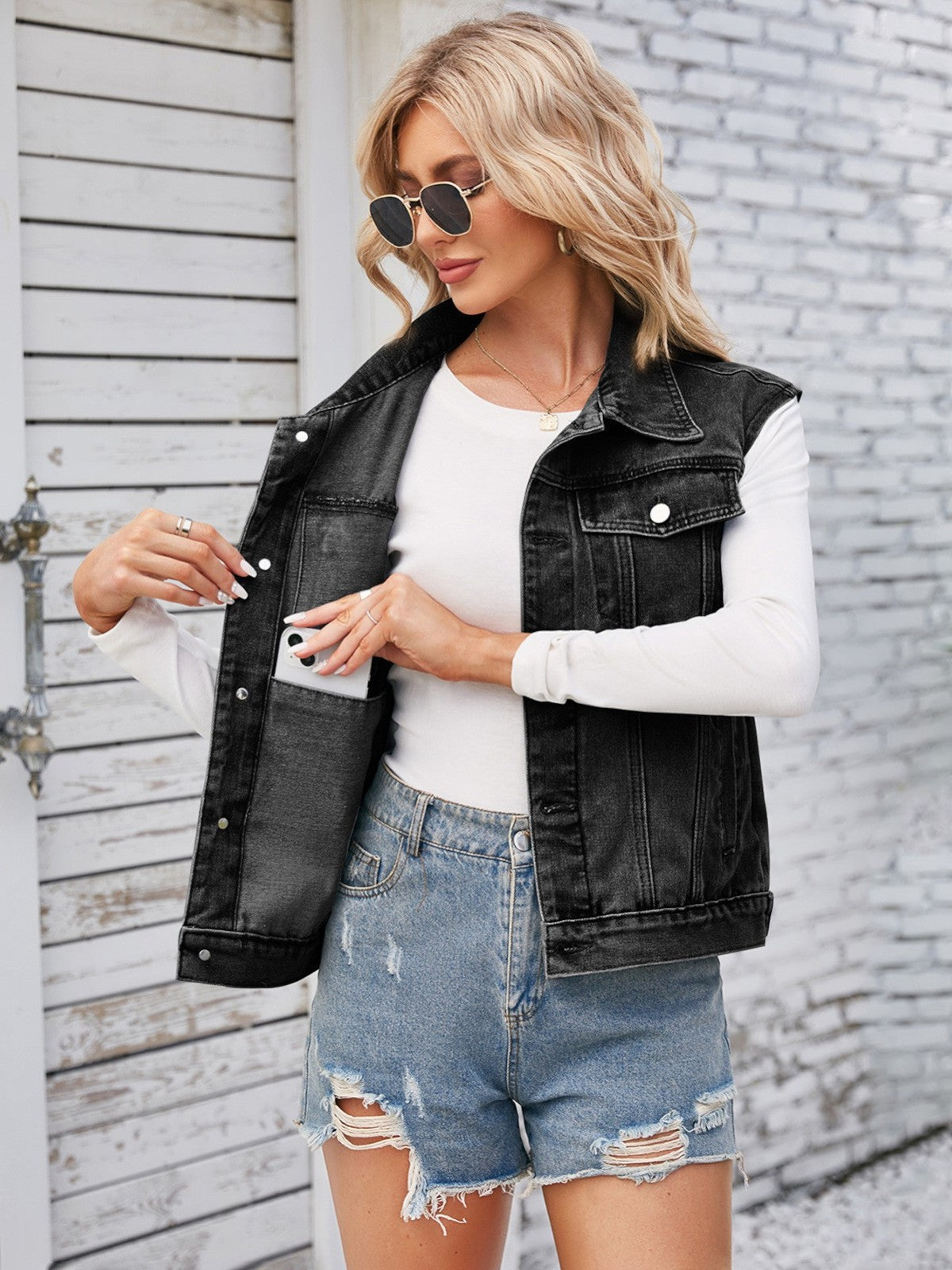 Victoria Classic Denim Vest Top