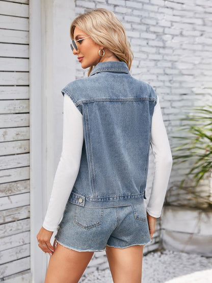 Victoria Classic Denim Vest Top