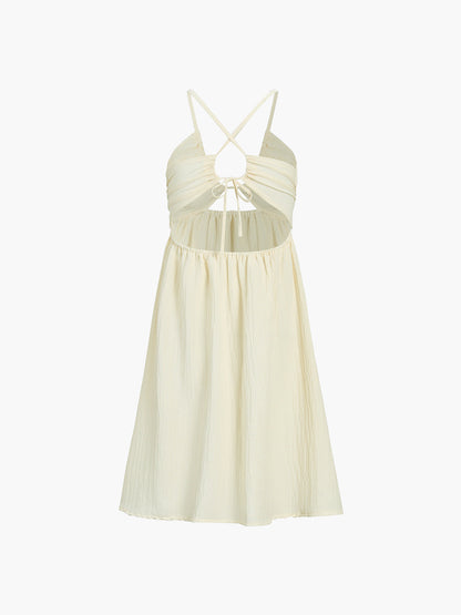 Arden Criss-Cross Back Split Midi Dress