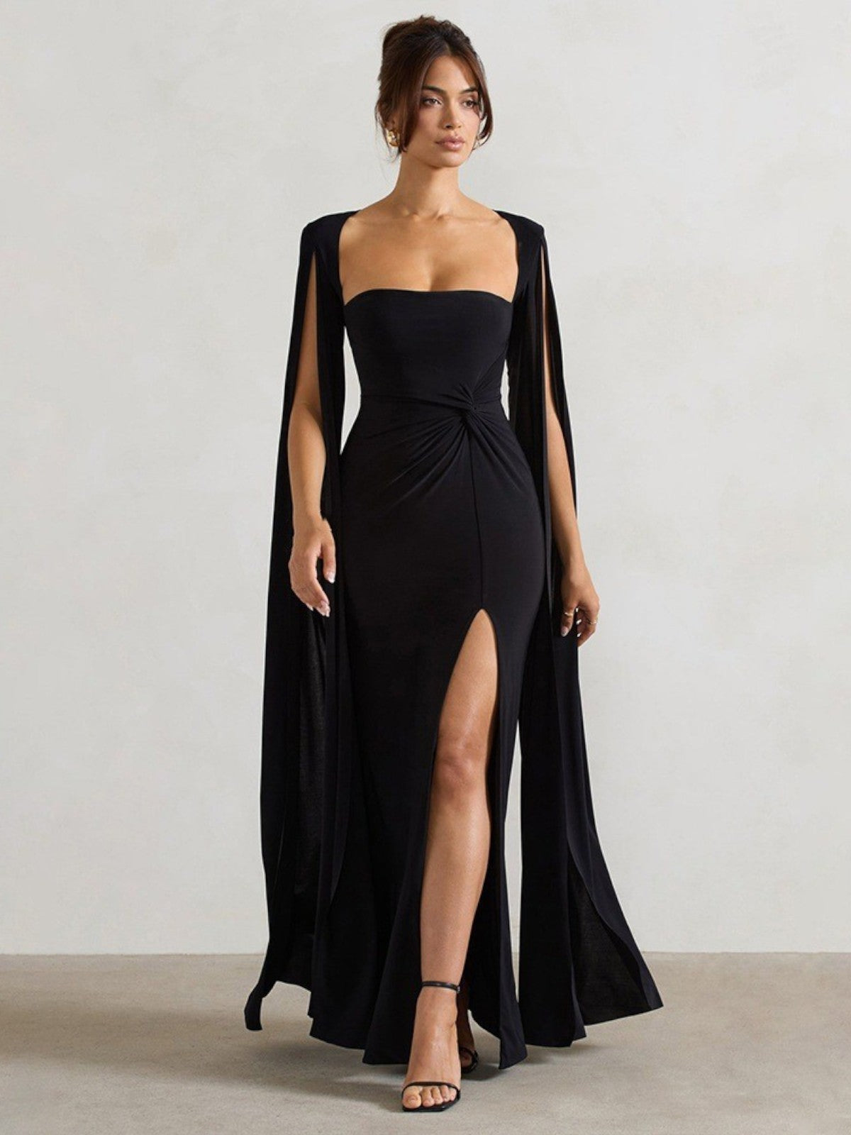 Valeria Cape Sleeve Evening Gown