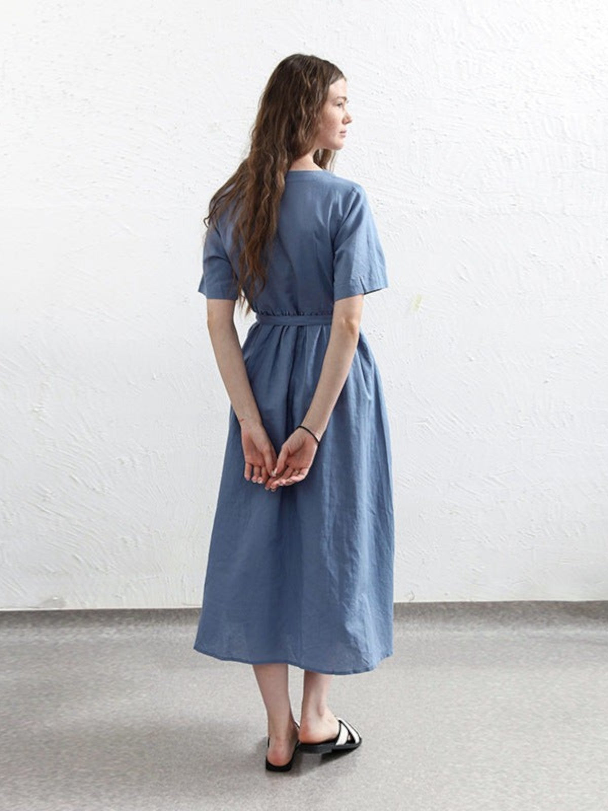 Luna Button-Down Midi Dress