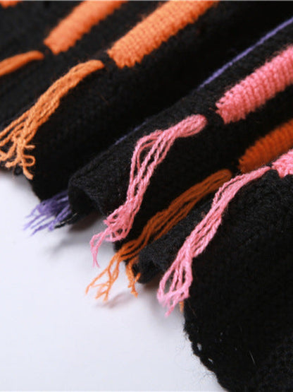 Tessa Vibrant Multicolor Crochet Knit Dress