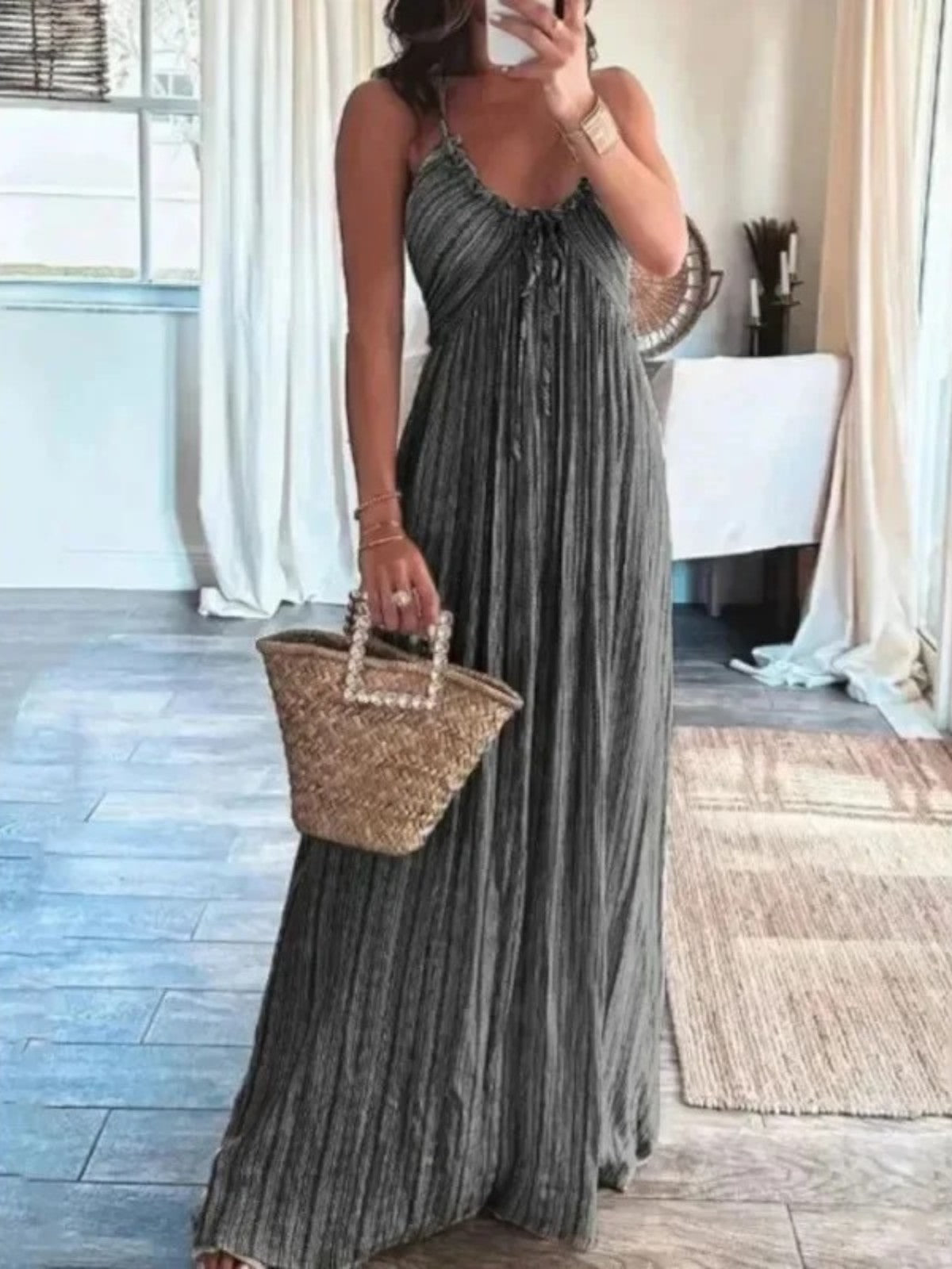 Aurelia Backless Halter Maxi Dress