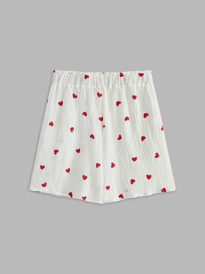 Fiora Cotton Ruffle Shorts Set