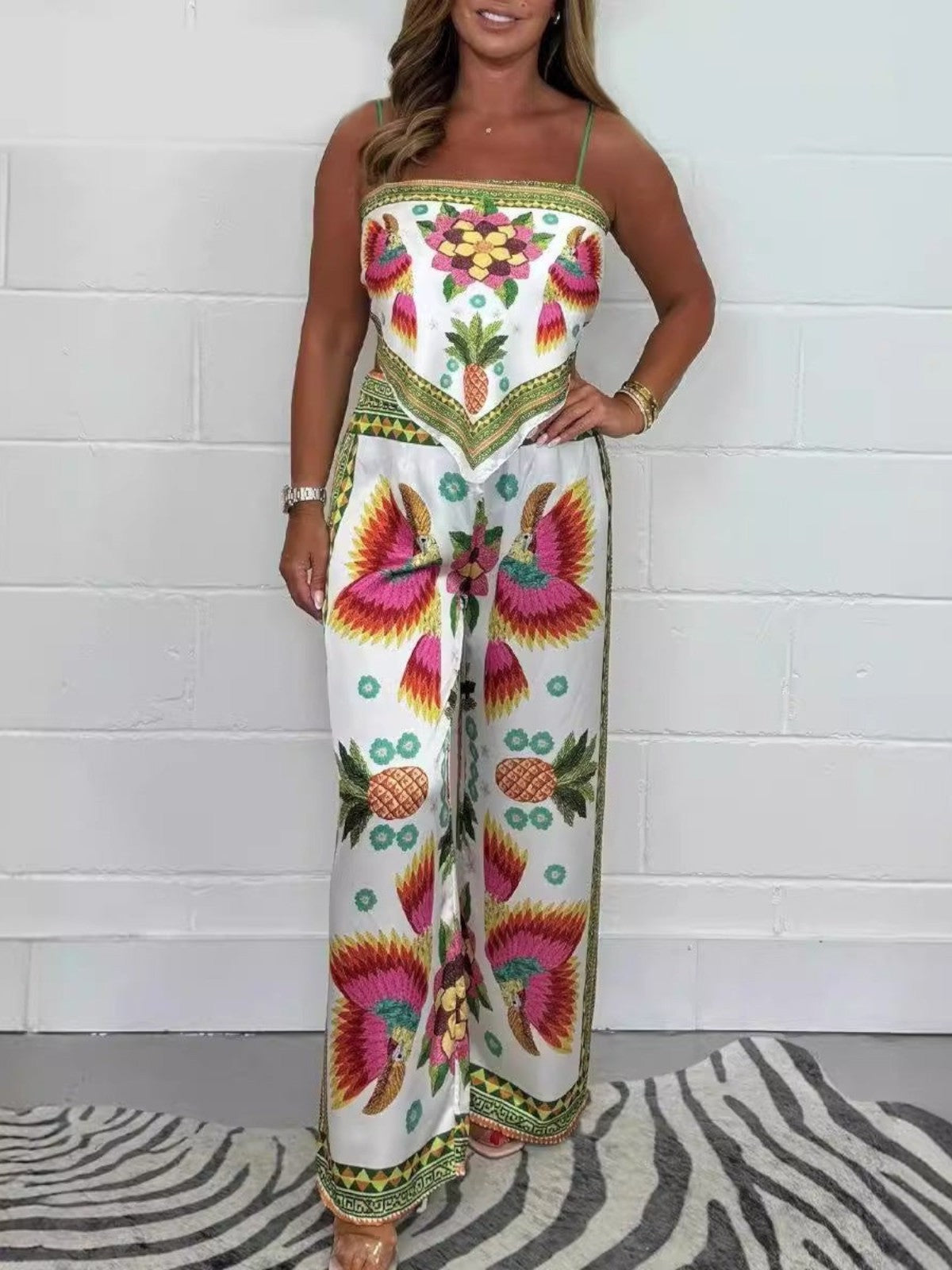 Layla Tropical Print Two-Piece Set