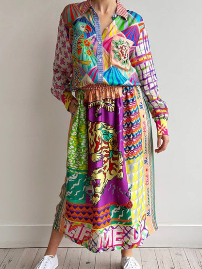 Ivy Colorful Printed Two-Piece Set