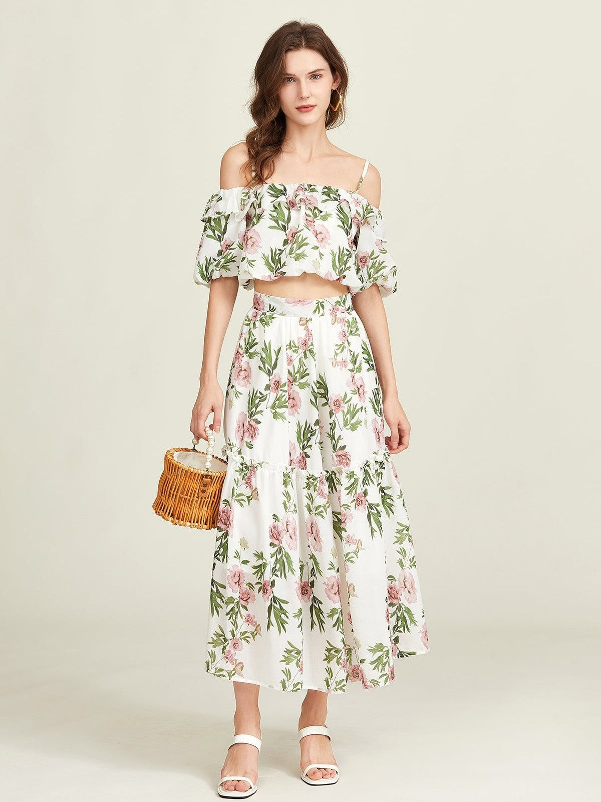 Mila Floral Off-Shoulder Two-Piece Set