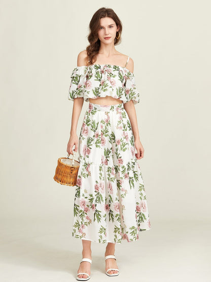 Mila Floral Off-Shoulder Two-Piece Set