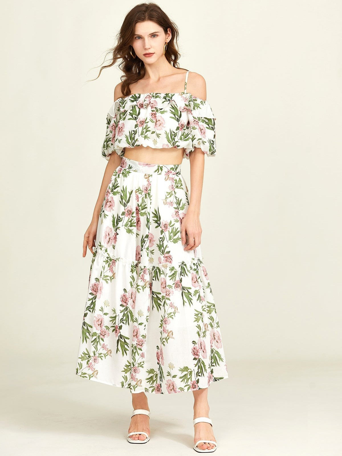 Mila Floral Off-Shoulder Two-Piece Set