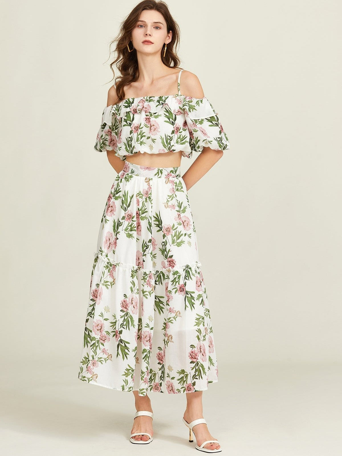 Mila Floral Off-Shoulder Two-Piece Set