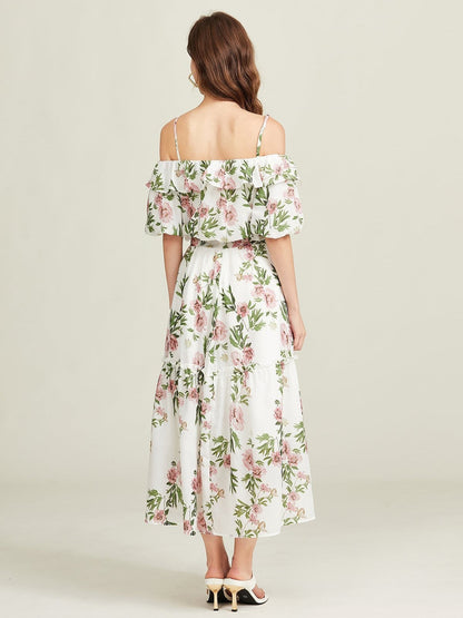 Mila Floral Off-Shoulder Two-Piece Set