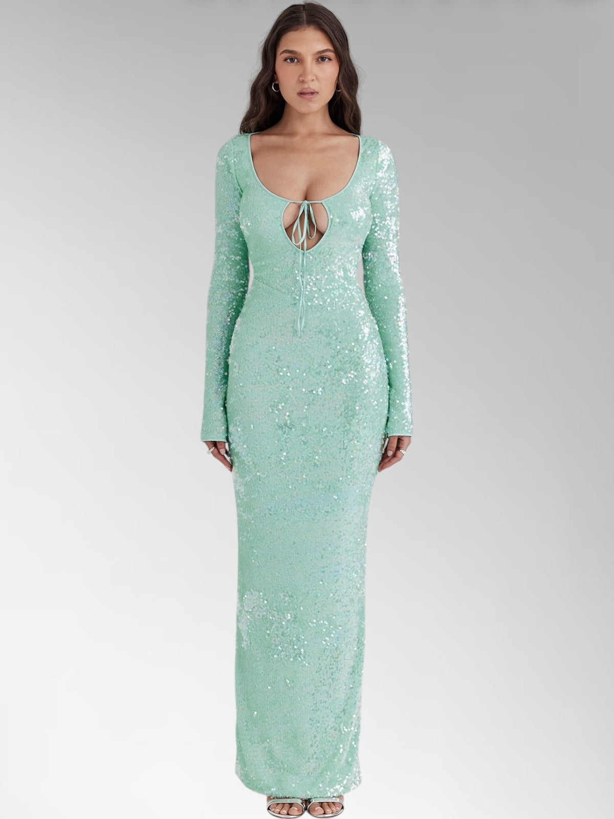 Titama Skyblue Maxi Gown Dress