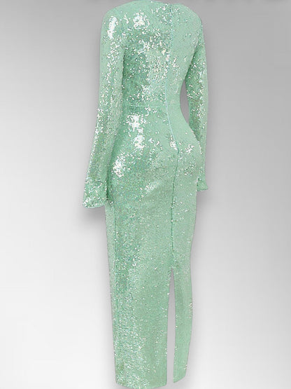 Titama Skyblue Maxi Gown Dress