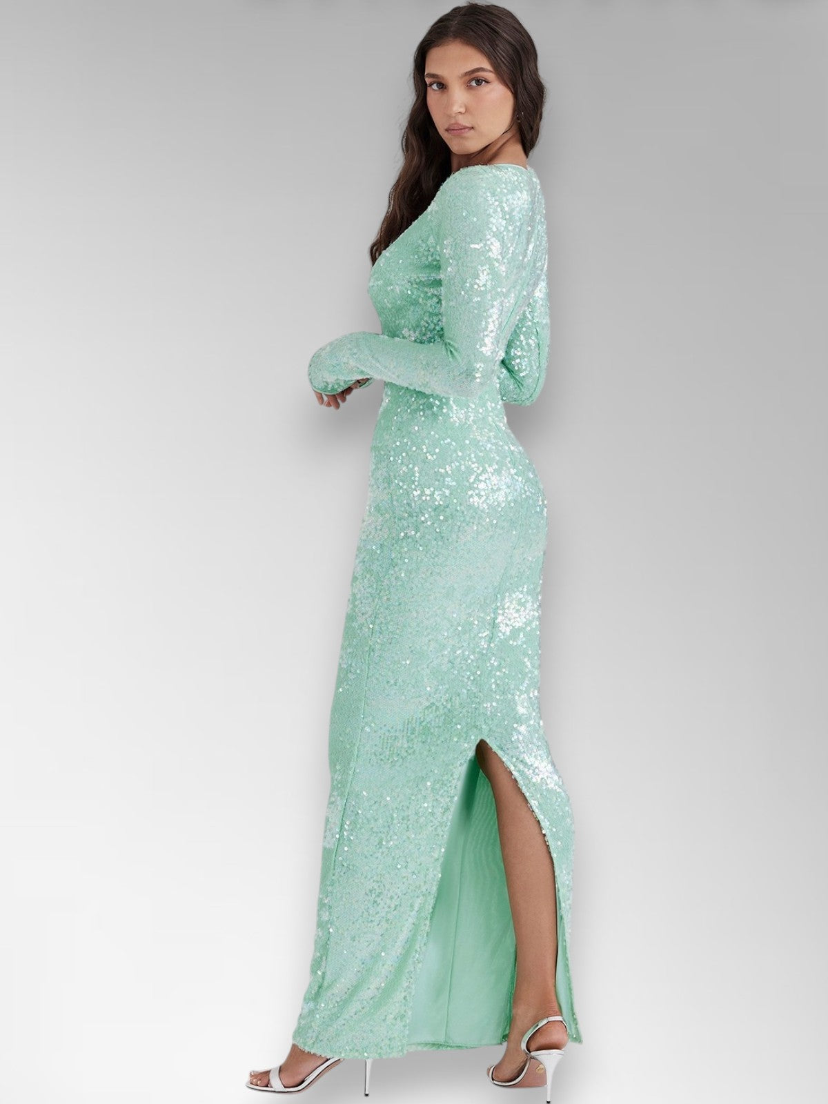 Titama Skyblue Maxi Gown Dress