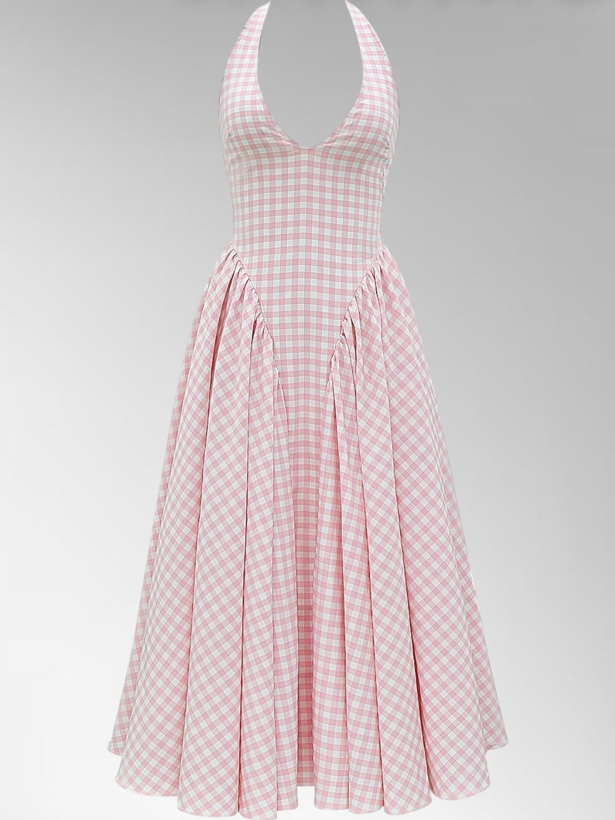 Luna Strawberry Halter Midi Dress