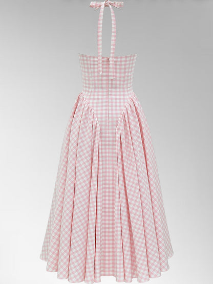 Luna Strawberry Halter Midi Dress