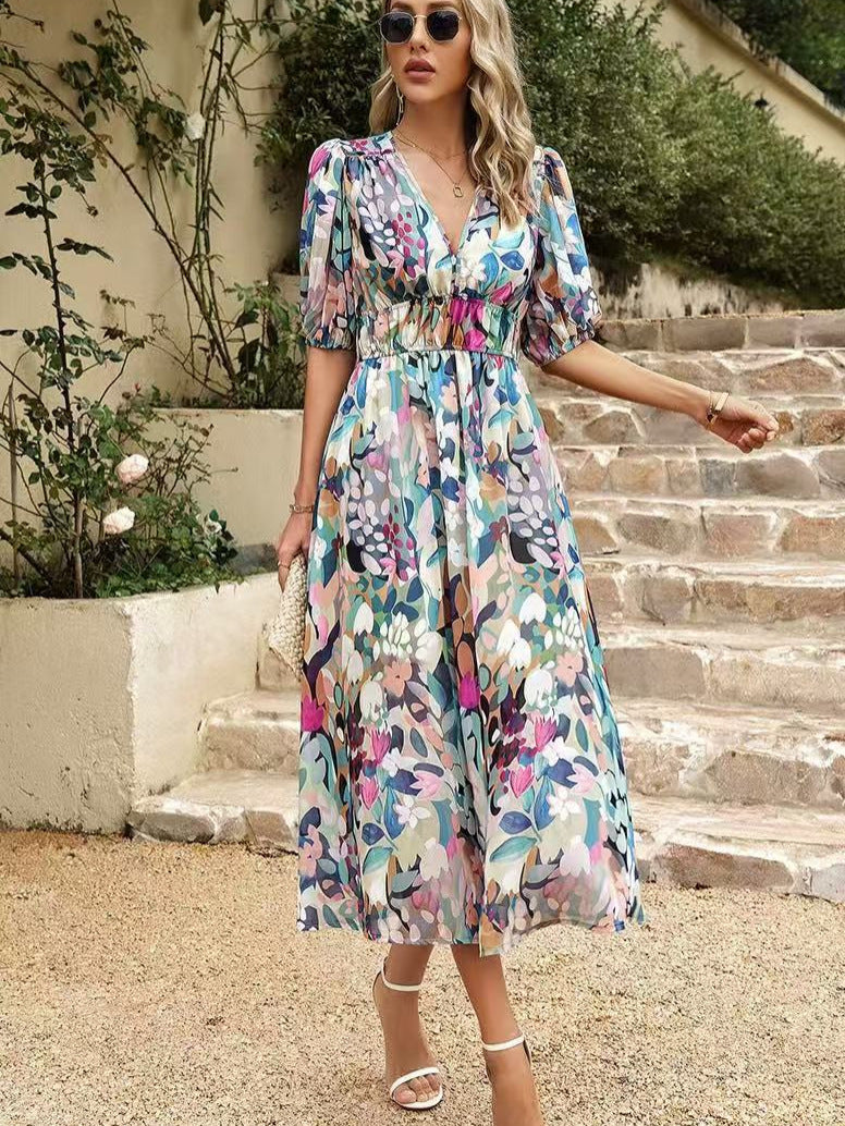 Selvara™ | Watercolour Floral Dress
