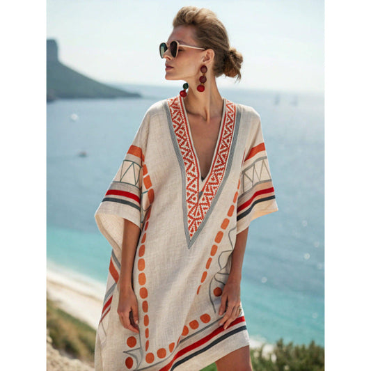 Amara™ | Bohemian Embroidered Kaftan Dress