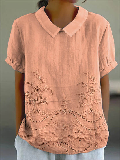Lily | Floral Embroidered Shirt